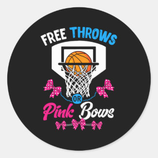 Basketbal Geslacht Onthullen Py Free Throws of K B Ronde Sticker