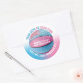 Basketbal Geslacht Onthulling Ronde Sticker (Envelop)