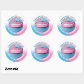 Basketbal Geslacht Onthulling Ronde Sticker (Vel)