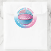 Basketbal Geslacht Onthulling Ronde Sticker (Tas)