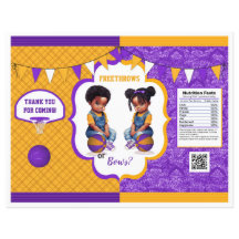 Basketbal Geslacht Reveal Chip Zak Paars & Goud