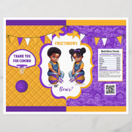 Basketbal Geslacht Reveal Chip Zak Paars & Goud