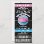 Basketbal Geslacht Reveal Ticket Kaart (Voorkant)