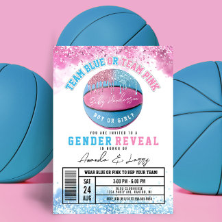 Basketbal Geslacht Reveal Uitnodiging