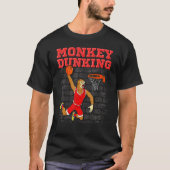 Basketbal Gezegde Slam Dunk Monkey Dunking T-shirt (Voorkant)