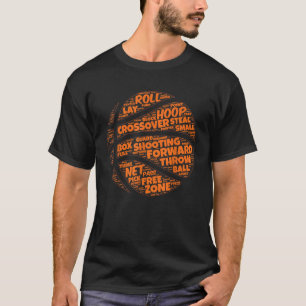 Basketbal Gezegden Quote Oranje Typografie Speler T-shirt