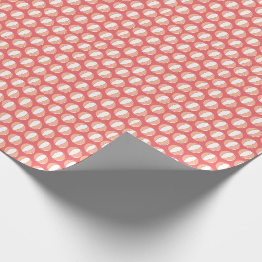 Basketbal Gift Koraal Wit Custom Cadeaupapier (Hoek)