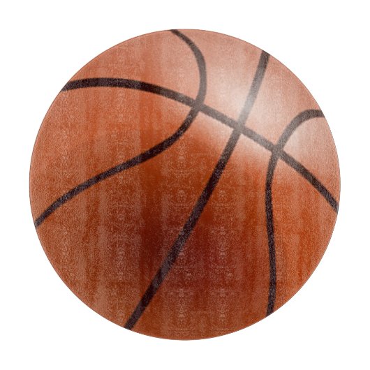 Basketbal Glas Snijplank voor Man Grot (Voorkant)