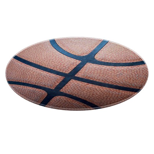 Basketbal glazen snijplank (Hoek)