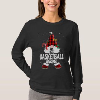 Basketbal Gnome Buffalo Geruite Bijpassende Famili T-shirt