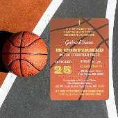 Basketbal Gold Bevestiging Uitnodiging