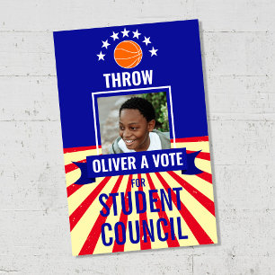 Basketbal gooien Stem Sport-Thema Stemmen Poster