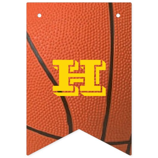 Basketbal Gouden Aangepaste Banner (Tweede vlag)