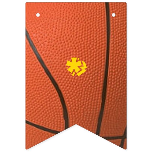 Basketbal Gouden Aangepaste Banner (Eerste vlag)
