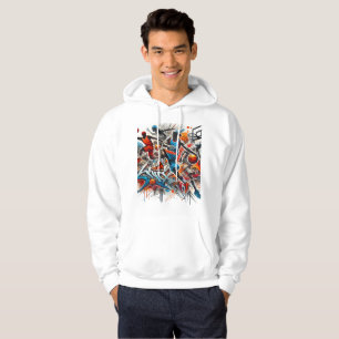 Basketbal Graffiti Art Hoodie – Bold Sportswear