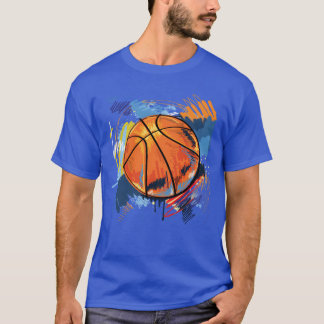Basketbal graffiti kunst vriend t-shirt