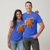 Basketbal graffiti kunst vriend t-shirt (Unisex)