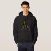 basketbal graffiti Silhouette basketbalspeler Hoodie (Voorkant volledig)