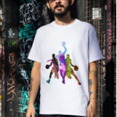 basketbal graffiti Silhouette basketbalspeler T-shirt