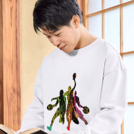 basketbal graffiti Silhouette basketbalspeler T-shirt