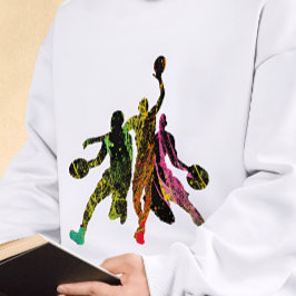 basketbal graffiti Silhouette basketbalspeler T-shirt