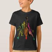 basketbal graffiti Silhouette basketbalspeler T-shirt (Voorkant)