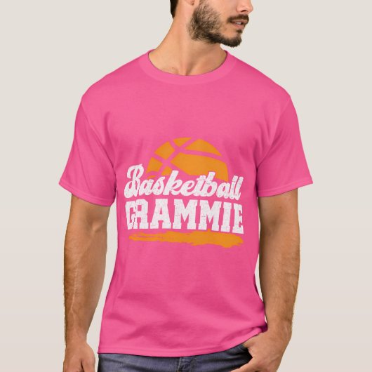 Basketbal Grammie Oma Grammie van een basketbal T-shirt (Voorkant)