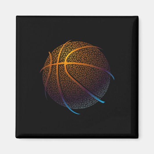 Basketbal Graphic Balling T - shirts Magneet (Voorkant)