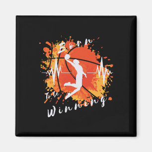 Basketbal grappig geboren om te winnen sportontwer magneet
