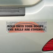 Basketbal Grappig Hou Je Hoop Vast Bumpersticker (Op auto)