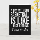 Basketbal grappig sport cadeau kaart (Gele Bloem)