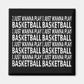 basketbal grappig zeggen magneet (Voorkant)