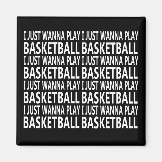 basketbal grappig zeggen magneet (Voorkant)