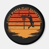 basketbal grappig zeggen magneet (Voorkant)