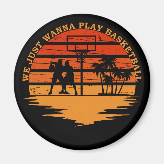 basketbal grappig zeggen magneet (Voorkant)