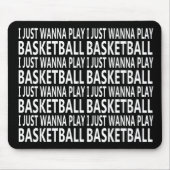 basketbal grappig zeggen muismat (Voorkant)