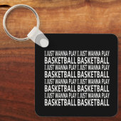 basketbal grappig zeggen sleutelhanger (Voorkant)