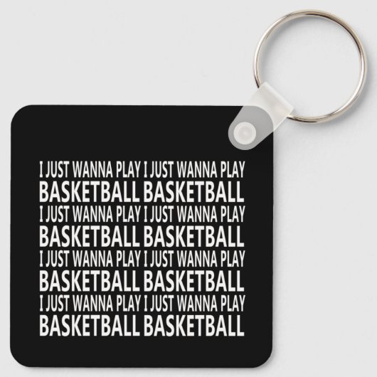 basketbal grappig zeggen sleutelhanger (Achterkant)