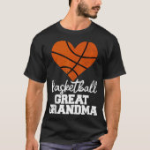 Basketbal Grote Oma Hart Grappig Hartstikke Bas T-shirt (Voorkant)
