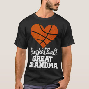 Basketbal Grote Oma Hart Grappig Hartstikke Bas T-shirt