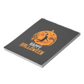 Basketbal Halloween Dunk Pompoen Design_1 Notitieblok (Linkerzijde)