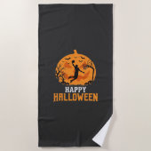 Basketbal Halloween Dunk Pompoen Design_1 Strandlaken (Voorkant)