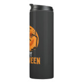 Basketbal Halloween Dunk Pompoen Design_1 Thermosbeker (Geroteerd rechts)