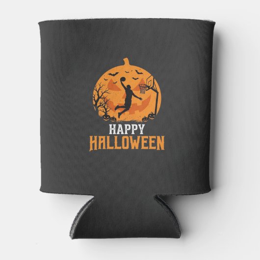Basketbal Halloween Dunk Pompoen Ontwerp_1 Blikjeskoeler (Voorkant)