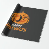 Basketbal Halloween Dunk Pompoen Ontwerp_1 Cadeaupapier (Uitgerold)