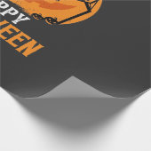 Basketbal Halloween Dunk Pompoen Ontwerp_1 Cadeaupapier (Hoek)