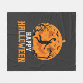 Basketbal Halloween Dunk Pompoen Ontwerp_1 Fleece Deken (Voorkant (Horizontaal))