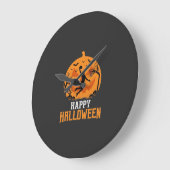 Basketbal Halloween Dunk Pompoen Ontwerp_1 Grote Klok (Hoek)