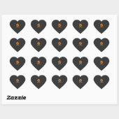 Basketbal Halloween Dunk Pompoen Ontwerp_1 Hart Sticker (Vel)