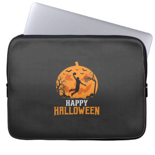 Basketbal Halloween Dunk Pompoen Ontwerp_1 Laptop Sleeve